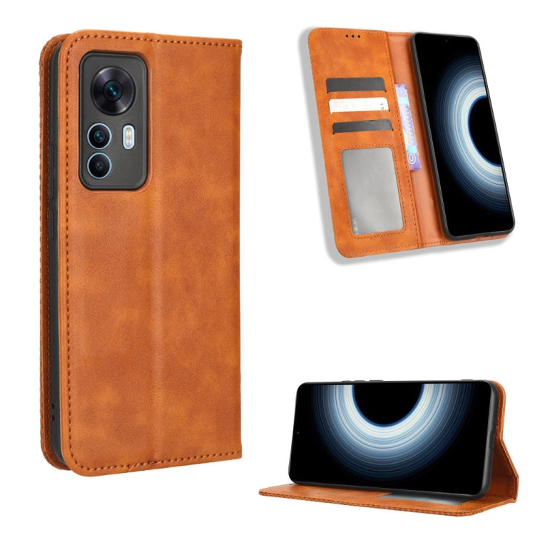 Magnetic Buckle Retro Texture Leather Phone Case, For Samsung Galaxy A23e / A23s / A23 5G JP, For Sony Xperia 5 IV, For Sharp Aquos Sense7 Plus, For iPhone 14 Plus, For Sharp Aquos Sense7, For Xiaomi 12T / Redmi K50 Ultra