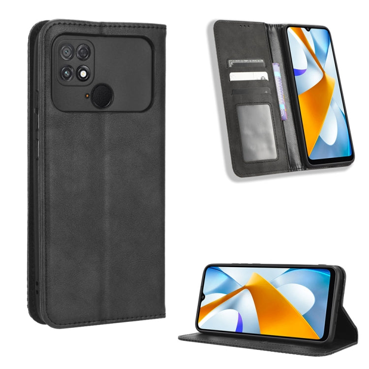 Magnetic Buckle Retro Texture Leather Phone Case, For iPhone 14 Pro Max, For iPhone 14 Pro, For Xiaomi Poco C40, For Xiaomi Poco M4 5G, For Xiaomi Poco M5, For UMIDIGI Power 7 Max