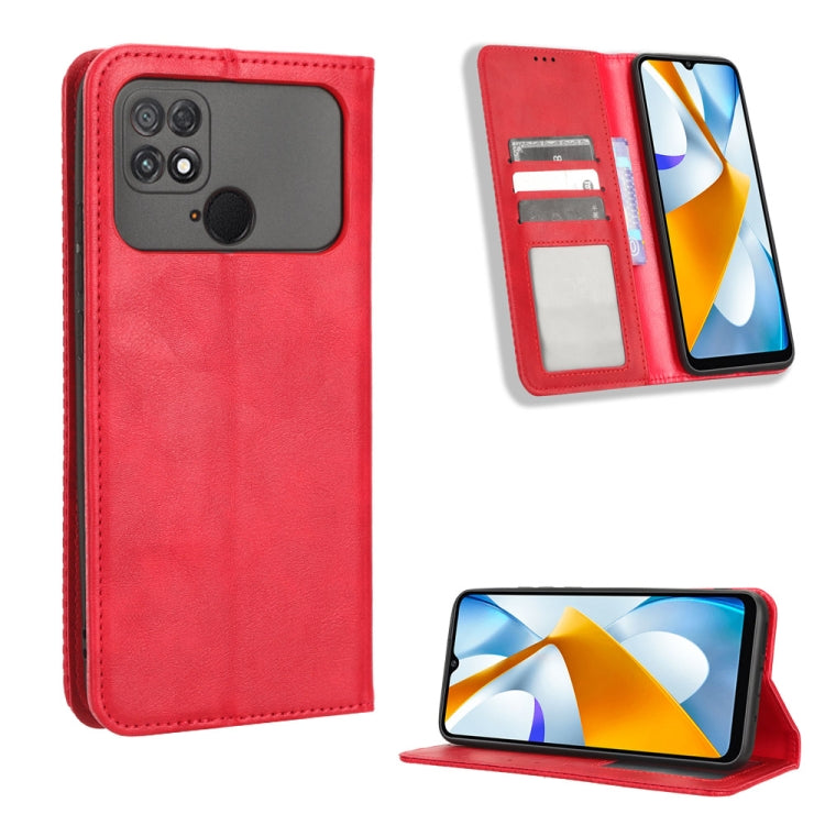 Magnetic Buckle Retro Texture Leather Phone Case, For iPhone 14 Pro Max, For iPhone 14 Pro, For Xiaomi Poco C40, For Xiaomi Poco M4 5G, For Xiaomi Poco M5, For UMIDIGI Power 7 Max