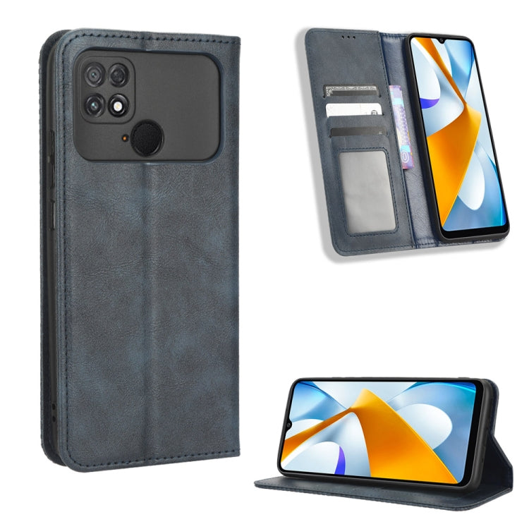 Magnetic Buckle Retro Texture Leather Phone Case, For iPhone 14 Pro Max, For iPhone 14 Pro, For Xiaomi Poco C40, For Xiaomi Poco M4 5G, For Xiaomi Poco M5, For UMIDIGI Power 7 Max