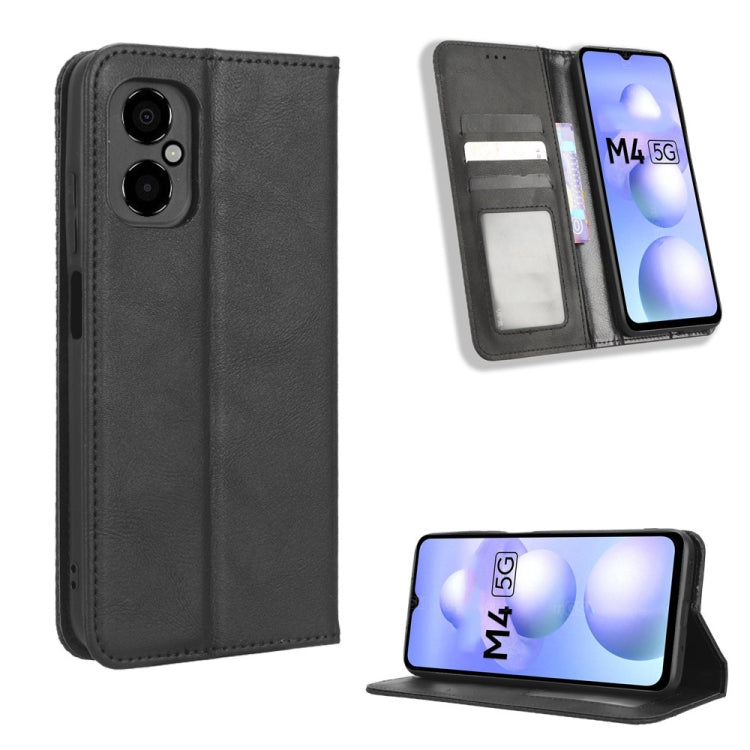 Magnetic Buckle Retro Texture Leather Phone Case, For iPhone 14 Pro Max, For iPhone 14 Pro, For Xiaomi Poco C40, For Xiaomi Poco M4 5G, For Xiaomi Poco M5, For UMIDIGI Power 7 Max