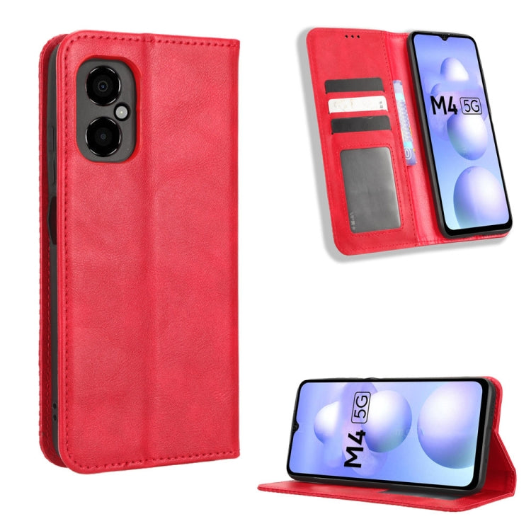 Magnetic Buckle Retro Texture Leather Phone Case, For iPhone 14 Pro Max, For iPhone 14 Pro, For Xiaomi Poco C40, For Xiaomi Poco M4 5G, For Xiaomi Poco M5, For UMIDIGI Power 7 Max