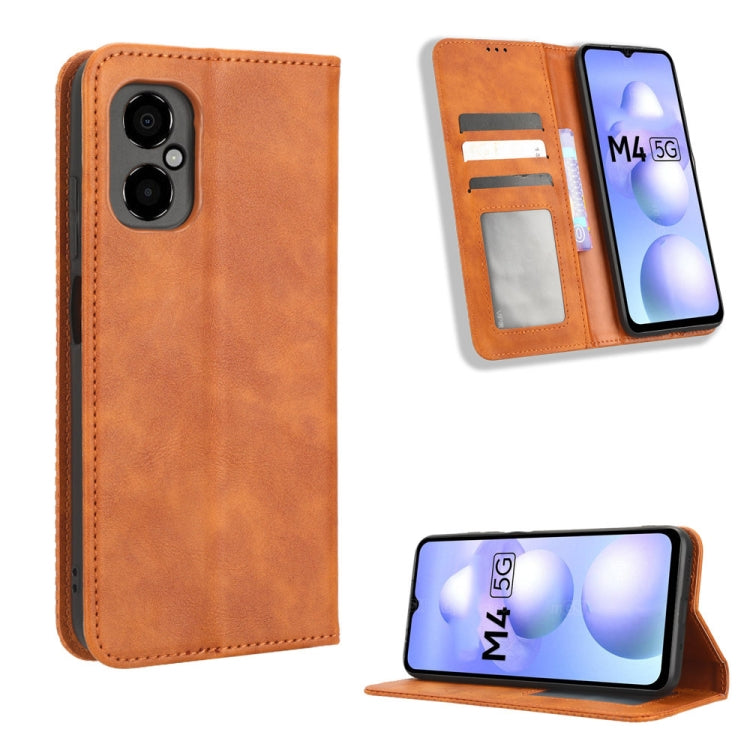 Magnetic Buckle Retro Texture Leather Phone Case, For iPhone 14 Pro Max, For iPhone 14 Pro, For Xiaomi Poco C40, For Xiaomi Poco M4 5G, For Xiaomi Poco M5, For UMIDIGI Power 7 Max
