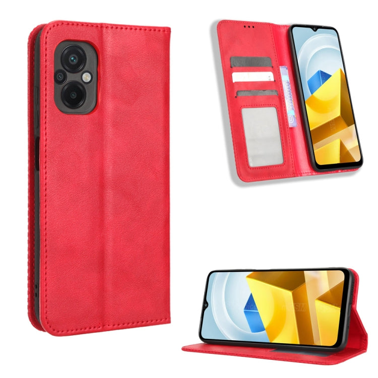 Magnetic Buckle Retro Texture Leather Phone Case, For iPhone 14 Pro Max, For iPhone 14 Pro, For Xiaomi Poco C40, For Xiaomi Poco M4 5G, For Xiaomi Poco M5, For UMIDIGI Power 7 Max