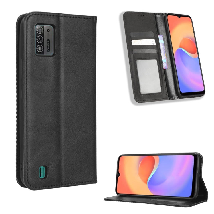 Magnetic Buckle Retro Texture Leather Phone Case, For UMIDIGI C1, For UMIDIGI F3 5G / 4G / F3S / F3 SE, For UMIDIGI Power 7 / Power 7S, For ZTE Blade A52 Lite, For ZTE Blade A72 5G
