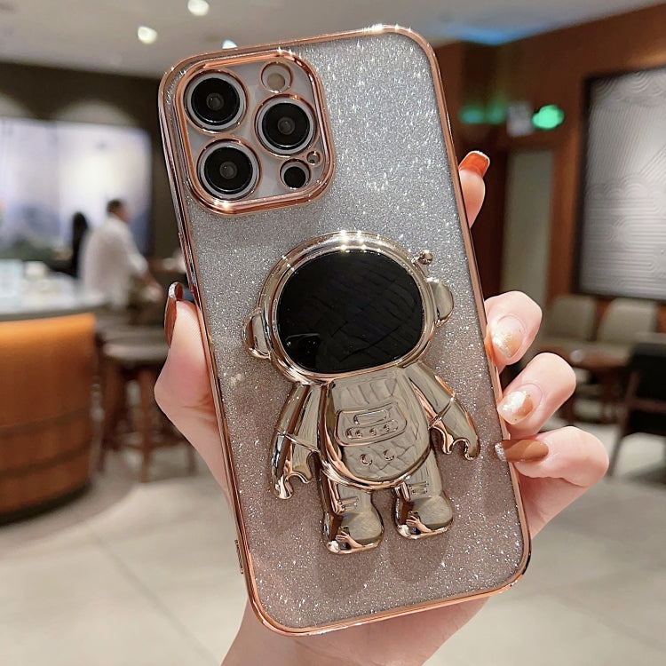Astronaut Holder Gradient Glitter Powder Phone Case