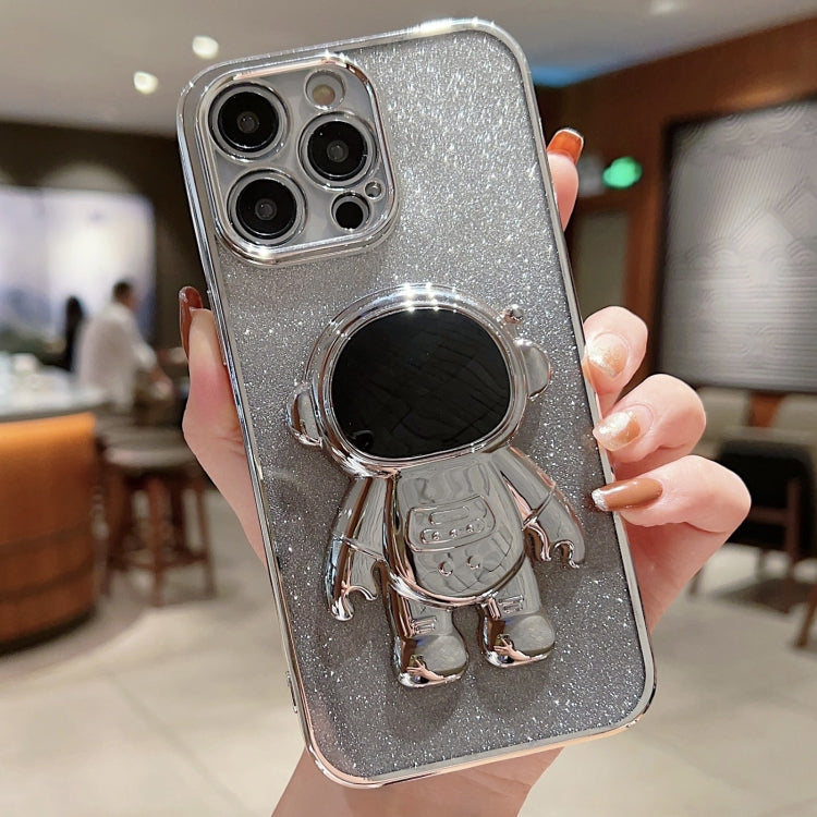 Astronaut Holder Gradient Glitter Powder Phone Case