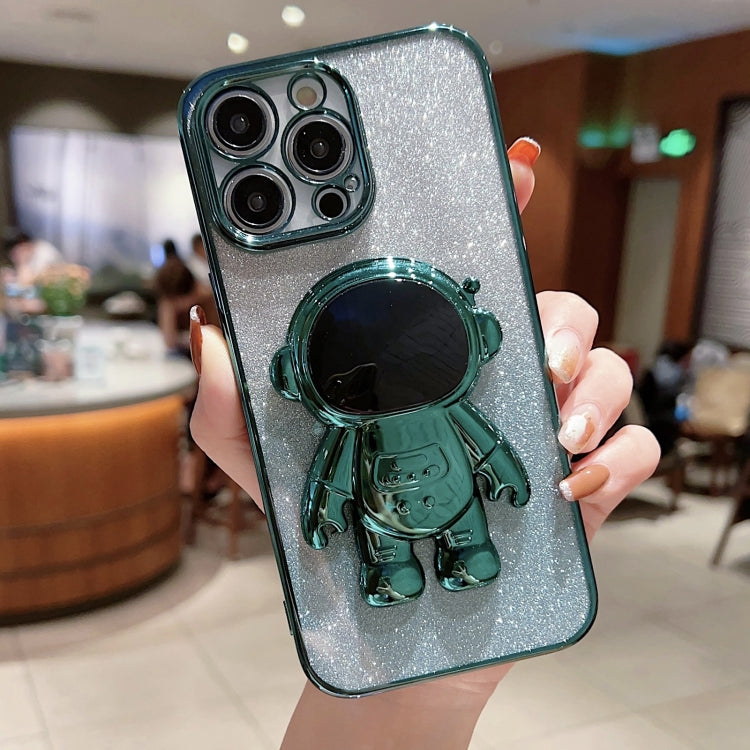 Astronaut Holder Gradient Glitter Powder Phone Case
