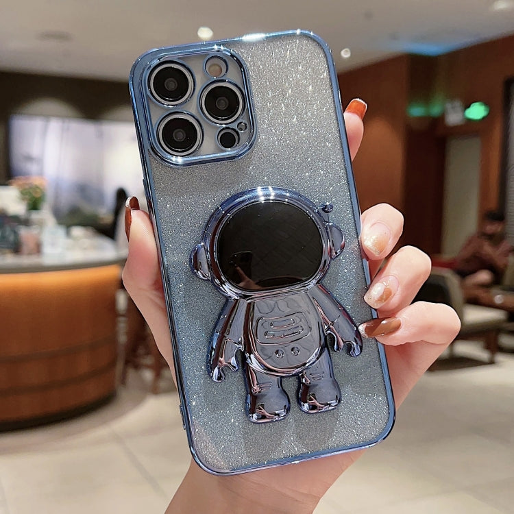 Astronaut Holder Gradient Glitter Powder Phone Case