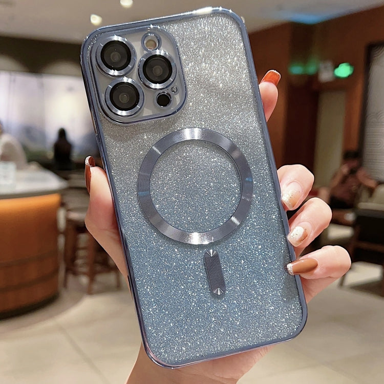 Electroplating Magsafe Gradient Glitter Powder Phone Case, For iPhone 11