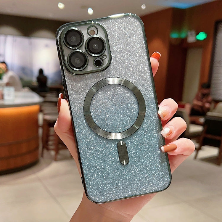 Electroplating Magsafe Gradient Glitter Powder Phone Case, For iPhone 11