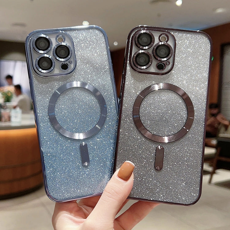 Electroplating Magsafe Gradient Glitter Powder Phone Case, For iPhone 11