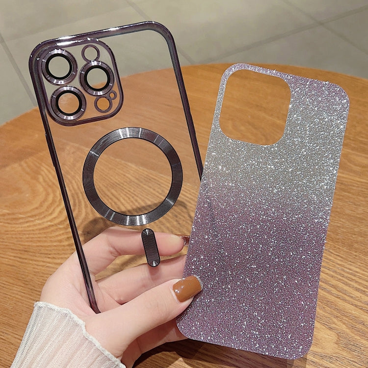 Electroplating Magsafe Gradient Glitter Powder Phone Case, For iPhone 11