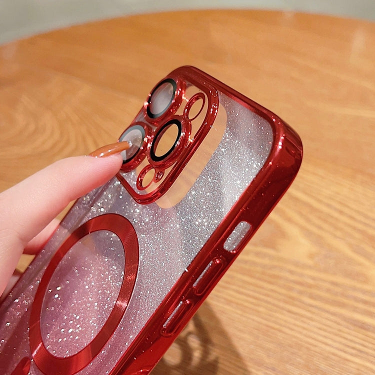 Electroplating Magsafe Gradient Glitter Powder Phone Case, For iPhone 11