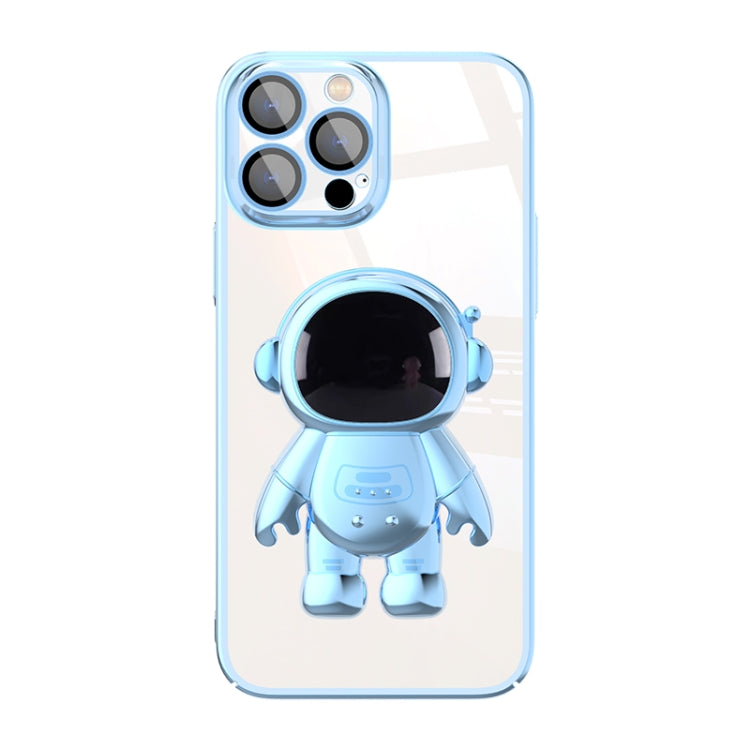Electroplating PC Astronaut Holder Phone Case with Lens Film, For iPhone 12 Pro, For iPhone 12 Pro Max, For iPhone 11, For iPhone 11 Pro