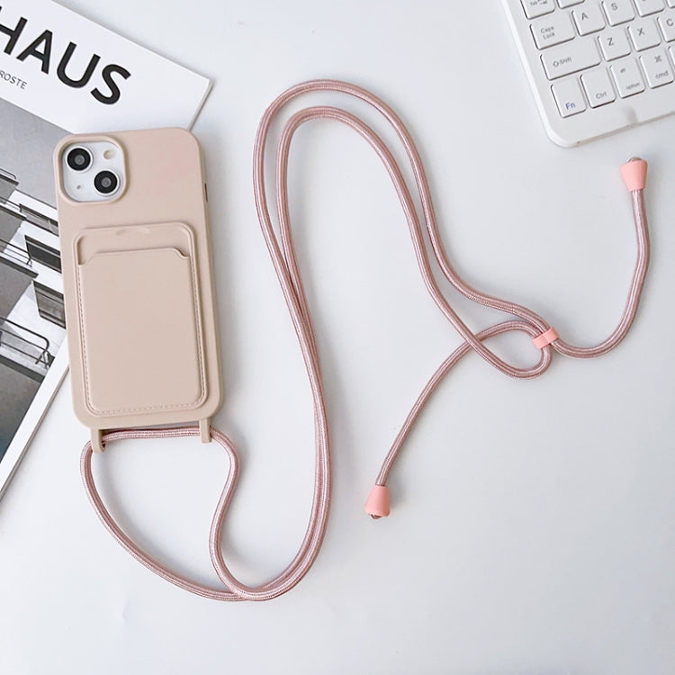 Crossbody Lanyard Elastic Silicone Card Holder Phone Case, For iPhone 12