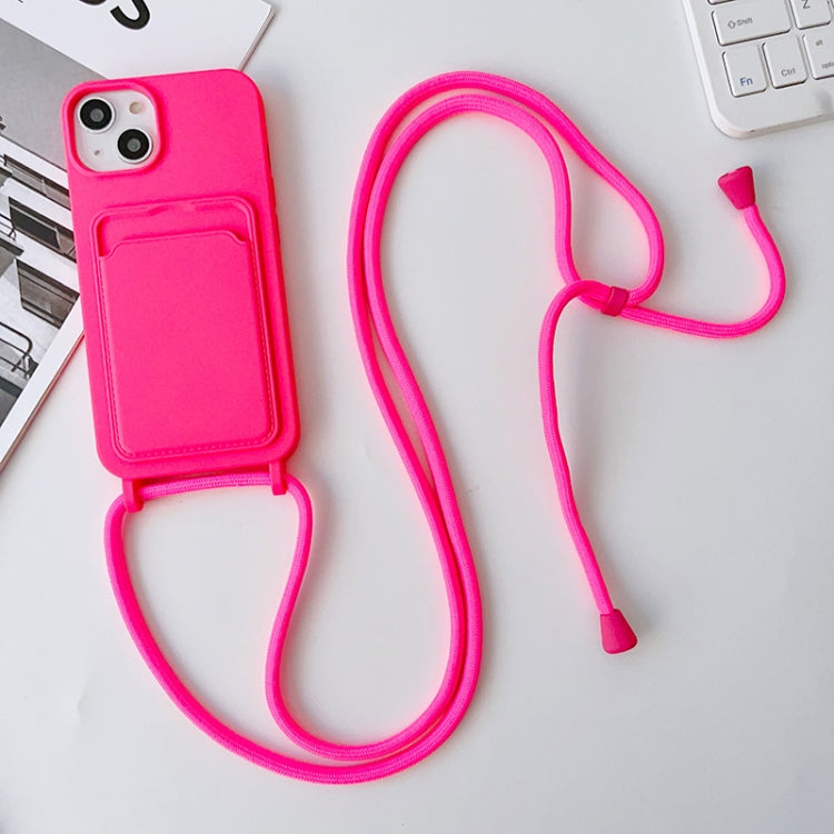 Crossbody Lanyard Elastic Silicone Card Holder Phone Case, For iPhone 12