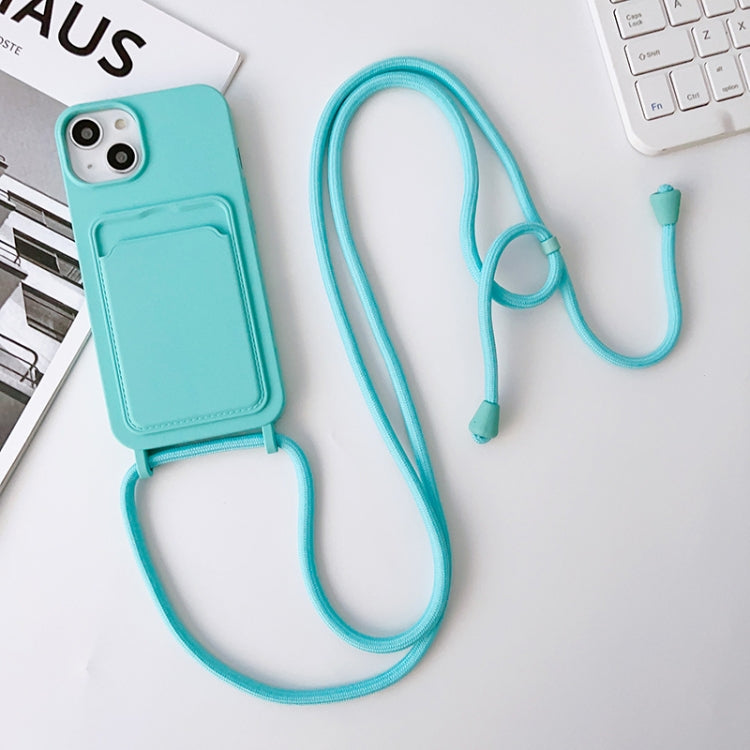 Crossbody Lanyard Elastic Silicone Card Holder Phone Case, For iPhone 12