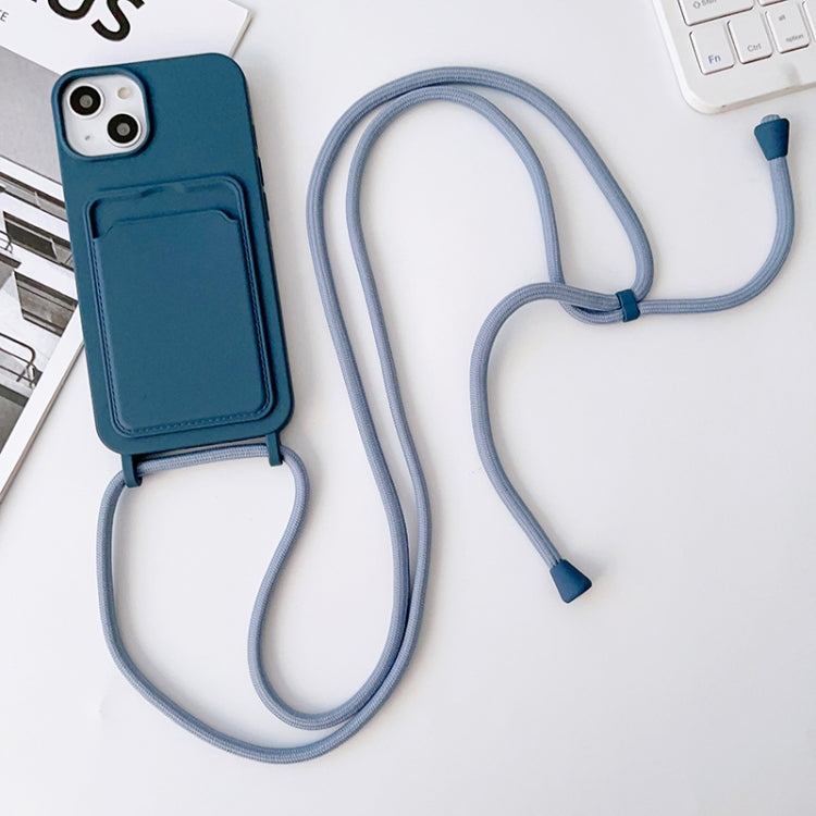 Crossbody Lanyard Elastic Silicone Card Holder Phone Case, For iPhone 12 Pro Max