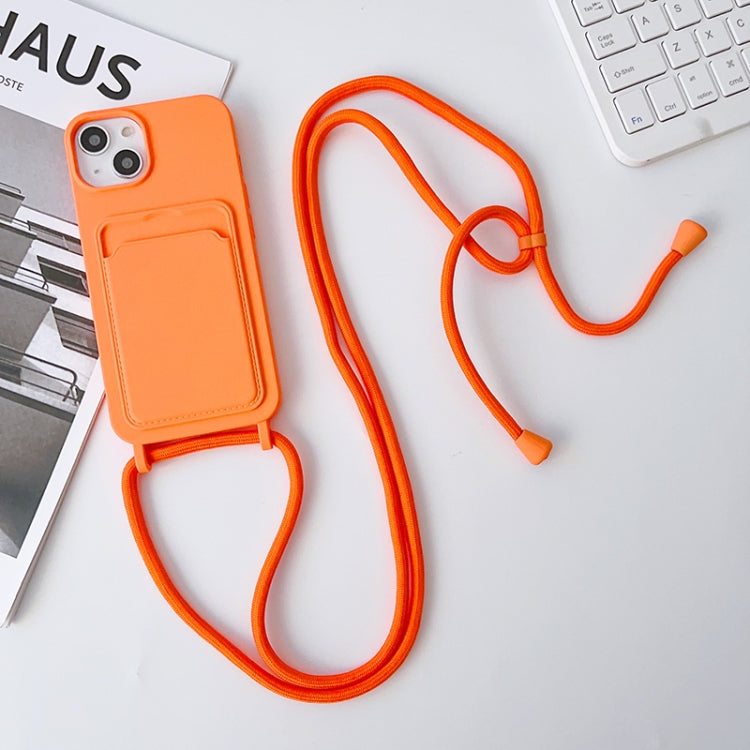 Crossbody Lanyard Elastic Silicone Card Holder Phone Case, For iPhone 12 Pro Max