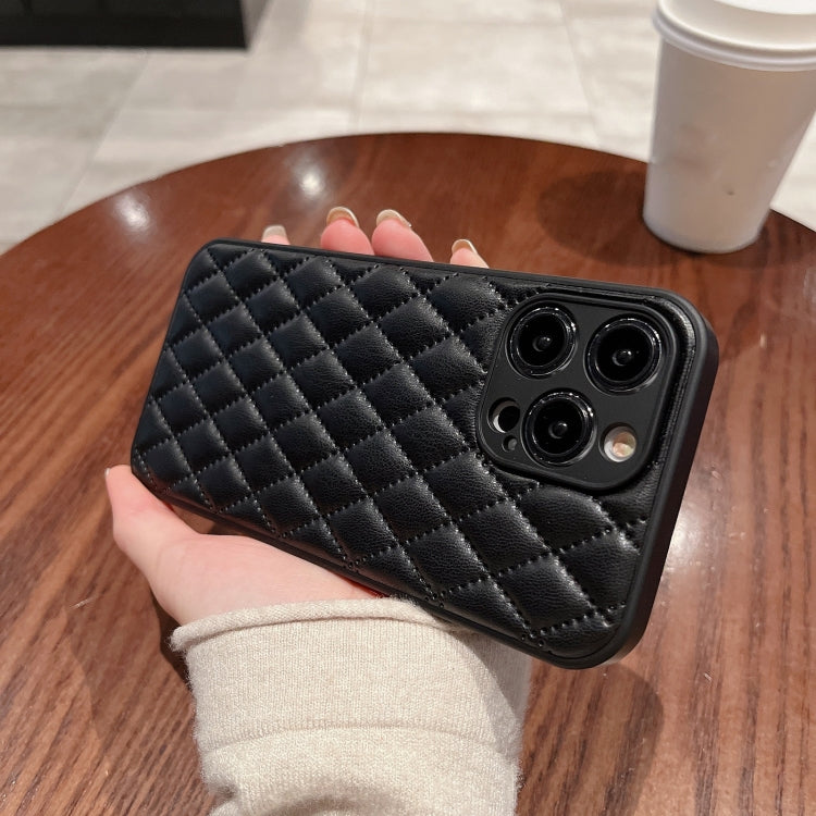 Rhombic Texture Lambskin Phone Case, For iPhone 13 Pro Max, For iPhone 13 Pro, For iPhone 13, For iPhone 13 mini, For iPhone 12 Pro Max, For iPhone 12 Pro, For iPhone 12, For iPhone 12 mini, For iPhone 11 Pro Max, For iPhone 11 Pro, For iPhone 11