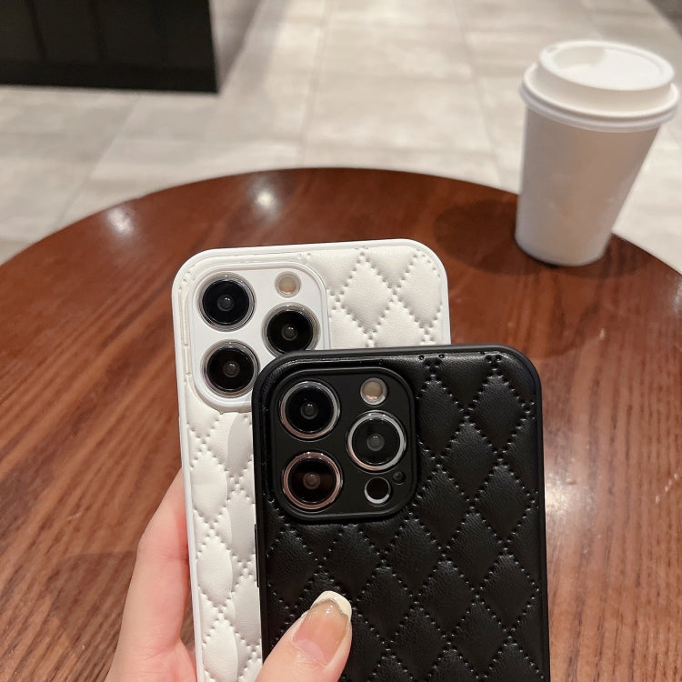 Rhombic Texture Lambskin Phone Case, For iPhone 13 Pro Max, For iPhone 13 Pro, For iPhone 13, For iPhone 13 mini, For iPhone 12 Pro Max, For iPhone 12 Pro, For iPhone 12, For iPhone 12 mini, For iPhone 11 Pro Max, For iPhone 11 Pro, For iPhone 11