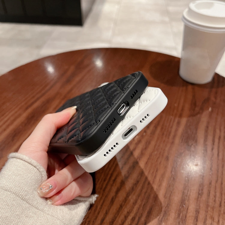 Rhombic Texture Lambskin Phone Case, For iPhone 13 Pro Max, For iPhone 13 Pro, For iPhone 13, For iPhone 13 mini, For iPhone 12 Pro Max, For iPhone 12 Pro, For iPhone 12, For iPhone 12 mini, For iPhone 11 Pro Max, For iPhone 11 Pro, For iPhone 11