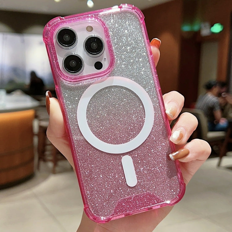 MagSafe Gradient Color Glitter Acrylic Shockproof Phone Case, For iPhone 14 Plus, For iPhone 14 Pro Max, For iPhone 14 Pro