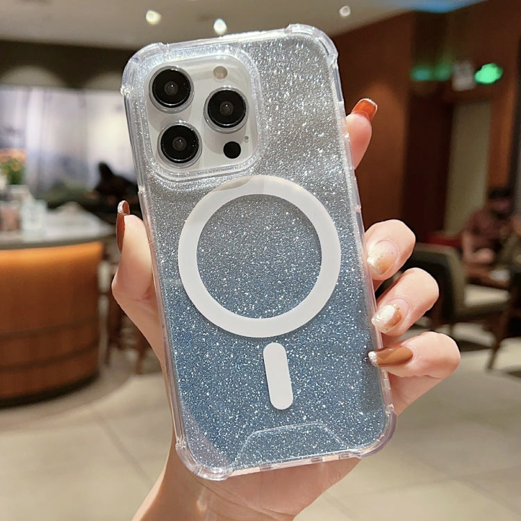 MagSafe Gradient Color Glitter Acrylic Shockproof Phone Case, For iPhone 14 Plus, For iPhone 14 Pro Max, For iPhone 14 Pro