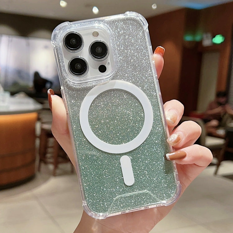 MagSafe Gradient Color Glitter Acrylic Shockproof Phone Case, For iPhone 14 Plus, For iPhone 14 Pro Max, For iPhone 14 Pro