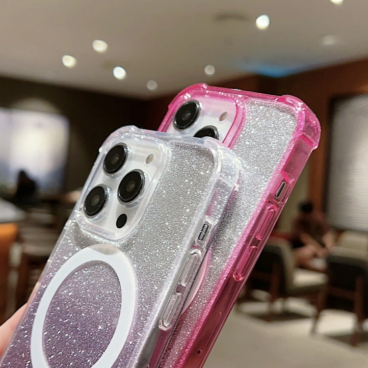 MagSafe Gradient Color Glitter Acrylic Shockproof Phone Case, For iPhone 13, For iPhone 12 Pro Max, For iPhone 12 / 12 Pro