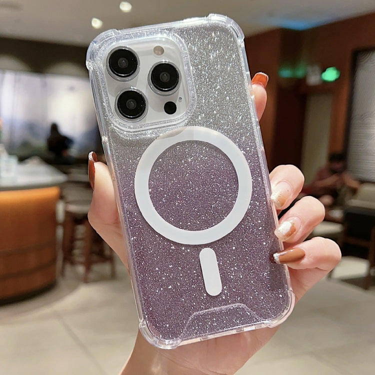 MagSafe Gradient Color Glitter Acrylic Shockproof Phone Case, For iPhone 13, For iPhone 12 Pro Max, For iPhone 12 / 12 Pro