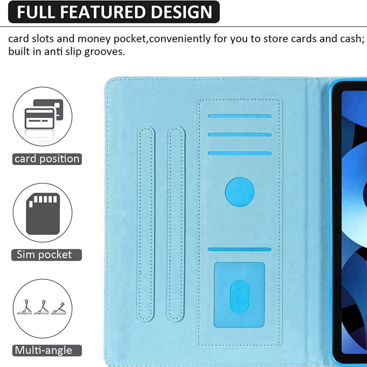 Colored Drawing Leather Smart Tablet Case, For iPad 10th Gen 10.9 2022