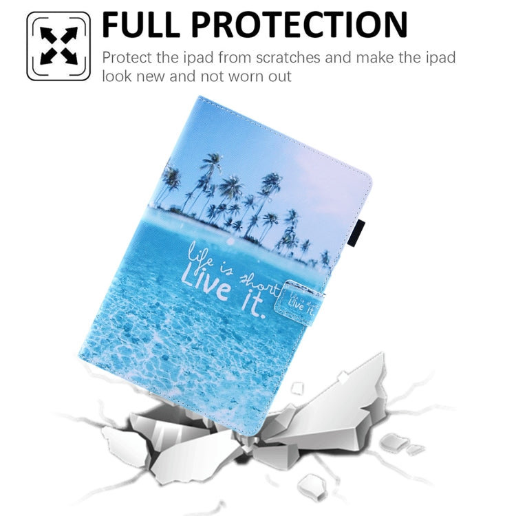 Colored Drawing Leather Smart Tablet Case, For iPad 10th Gen 10.9 2022