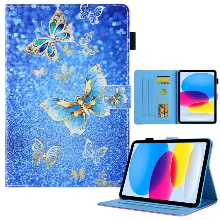 Colored Drawing Leather Smart Tablet Case, For iPad 10th Gen 10.9 2022