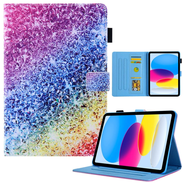 Colored Drawing Leather Smart Tablet Case, For iPad 10th Gen 10.9 2022