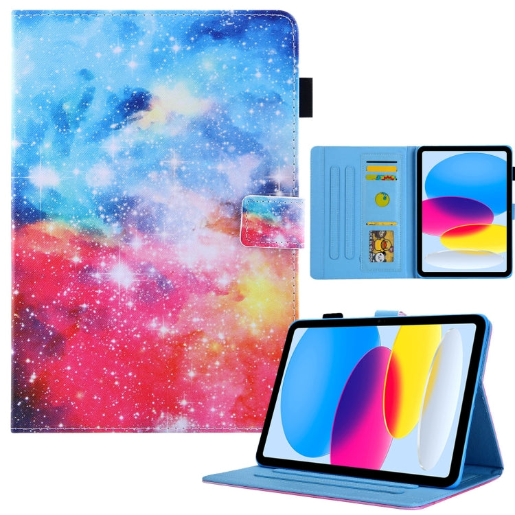 Colored Drawing Leather Smart Tablet Case, For iPad 10th Gen 10.9 2022