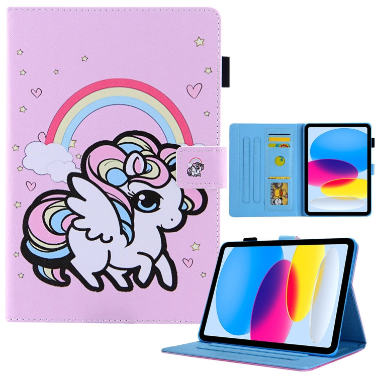 Colored Drawing Leather Smart Tablet Case, For iPad 10th Gen 10.9 2022