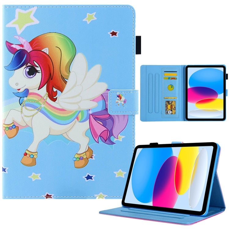 Colored Drawing Leather Smart Tablet Case, For iPad 10th Gen 10.9 2022