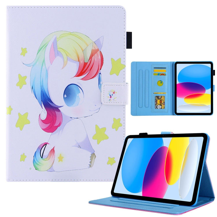 Colored Drawing Leather Smart Tablet Case, For iPad 10th Gen 10.9 2022