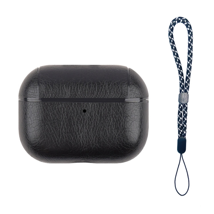 Wireless Earphone Leather Shockproof Protective Case with Lanyard, For AirPods Pro 2