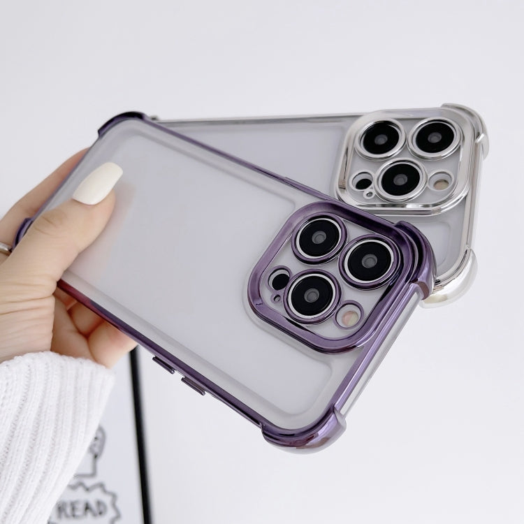 Electroplating Four-corner Shockproof Space Phone Case, For iPhone 13 Pro Max, For iPhone 13 Pro, For iPhone 13, For iPhone 12