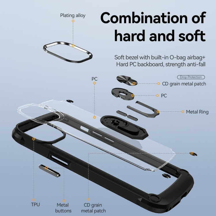 TPU + PC Lens Protection Phone Case with Ring Holder, For iPhone 11, For iPhone 11 Pro, For iPhone 11 Pro Max, For iPhone XS / X