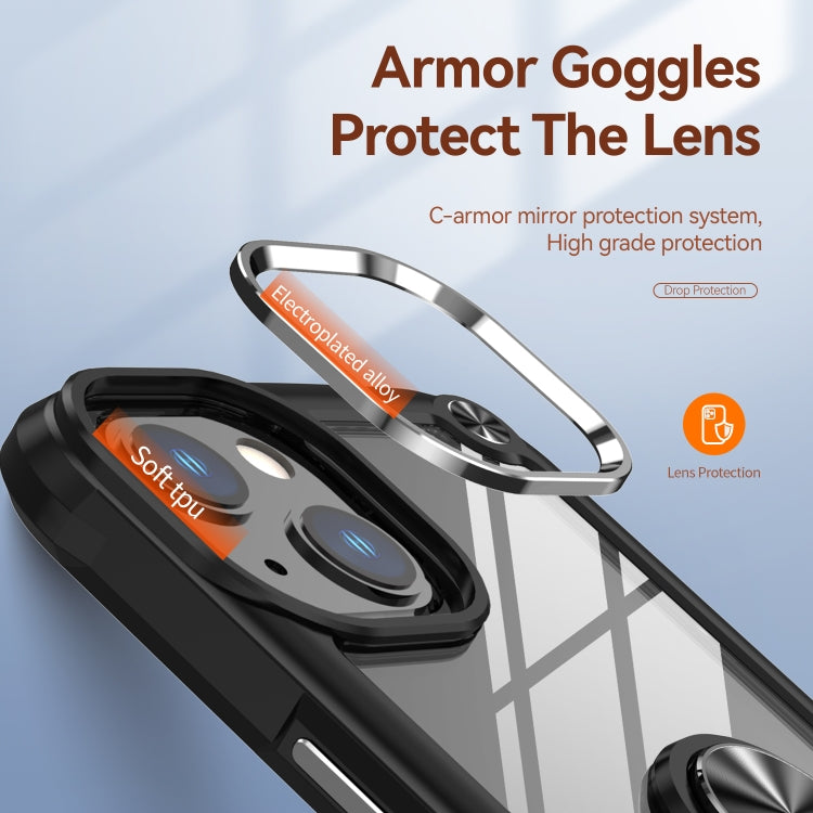TPU + PC Lens Protection Phone Case with Ring Holder, For iPhone 11, For iPhone 11 Pro, For iPhone 11 Pro Max, For iPhone XS / X