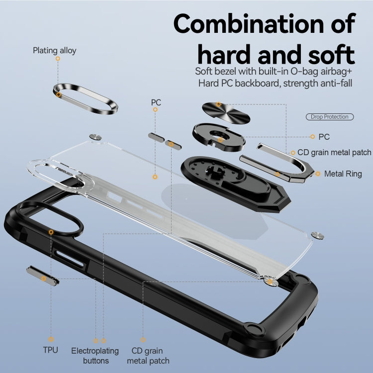 TPU + PC Lens Protection Phone Case with Ring Holder, For iPhone XS Max, For iPhone XR, For iPhone 12 / 12 Pro, For iPhone 12 Pro Max