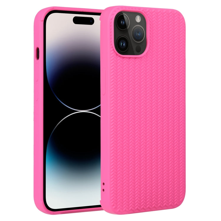 Weave Texture Silicone Phone Case, For iPhone 14 Pro, For iPhone 14 Pro Max