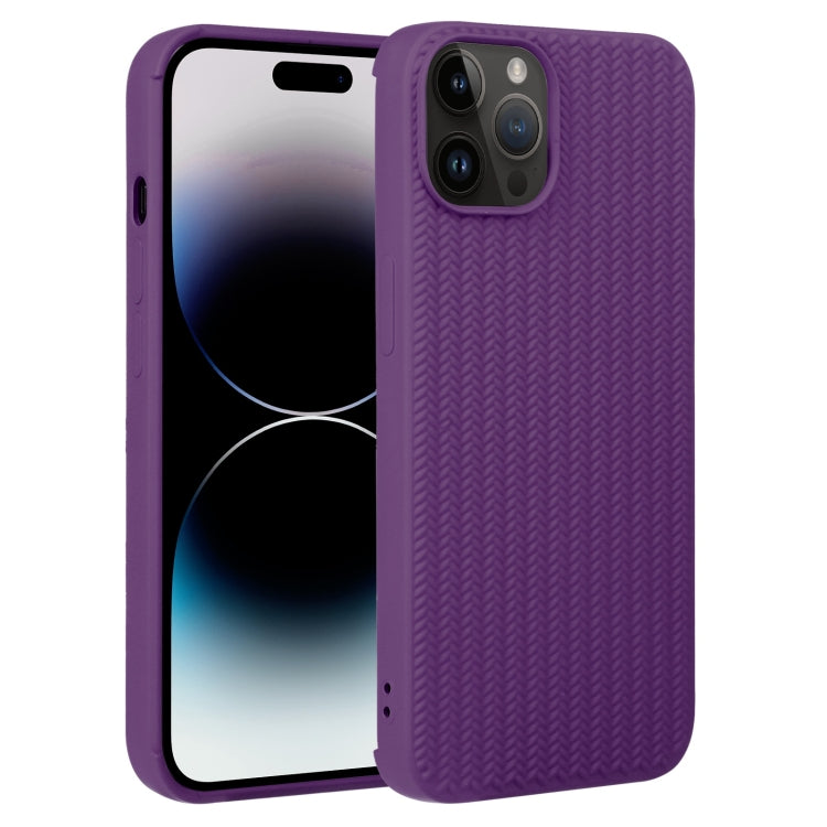 Weave Texture Silicone Phone Case, For iPhone 14 Pro, For iPhone 14 Pro Max