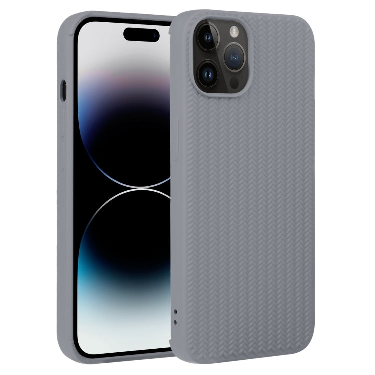 Weave Texture Silicone Phone Case, For iPhone 14 Pro, For iPhone 14 Pro Max