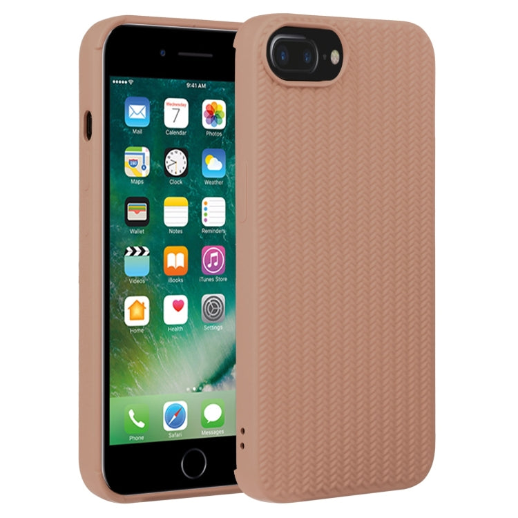 Weave Texture Silicone Phone Case, For iPhone 7 Plus / 8 Plus