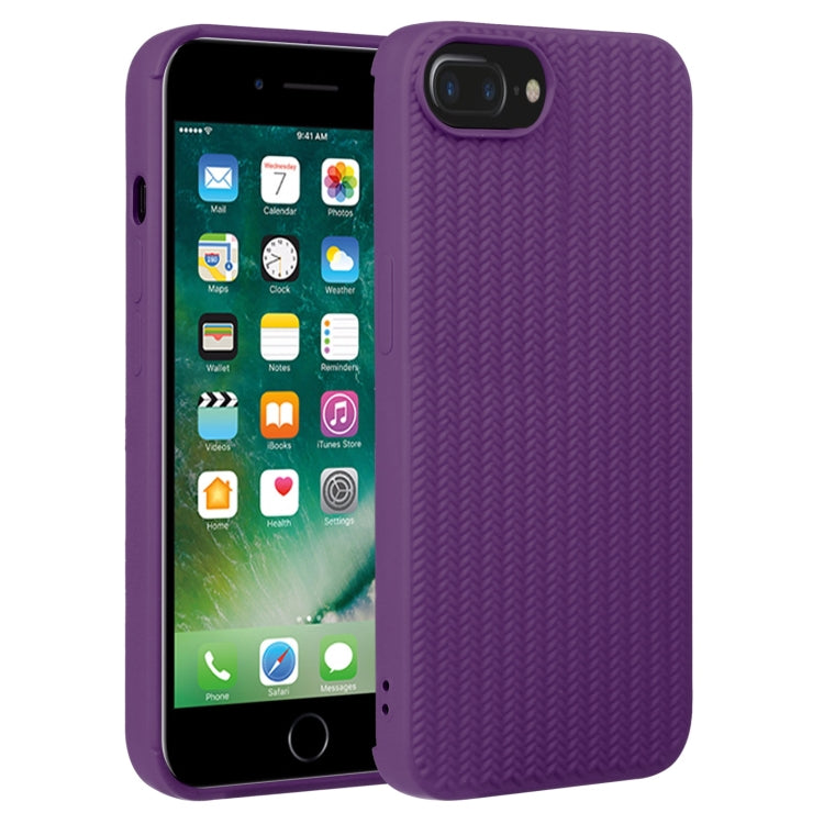 Weave Texture Silicone Phone Case, For iPhone 7 Plus / 8 Plus